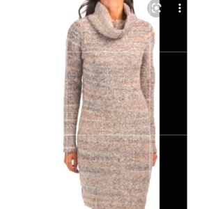 Rachel Zoe Turtleneck Multi Color Knit Sweater Dress